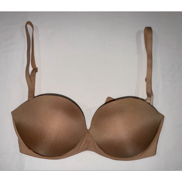SKIMS Ultimate Push-Up Strapless Bra Clay Nude 32DDD NWT Seamless Underwire Tan - Picture 2 of 5